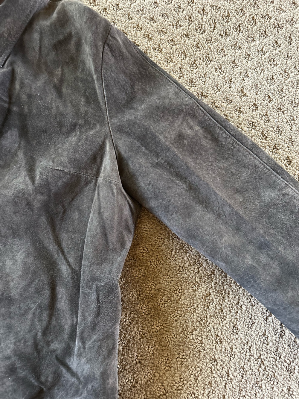 Men's Dark Brown Suede Button-Up Jacket - Picture 2 of 3